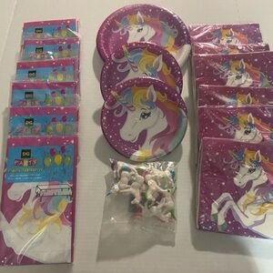 Unicorn birthday party lot. New!!